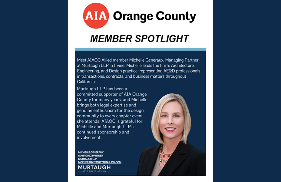 Michelle Generaux Spotlighted by AIA Orange County
