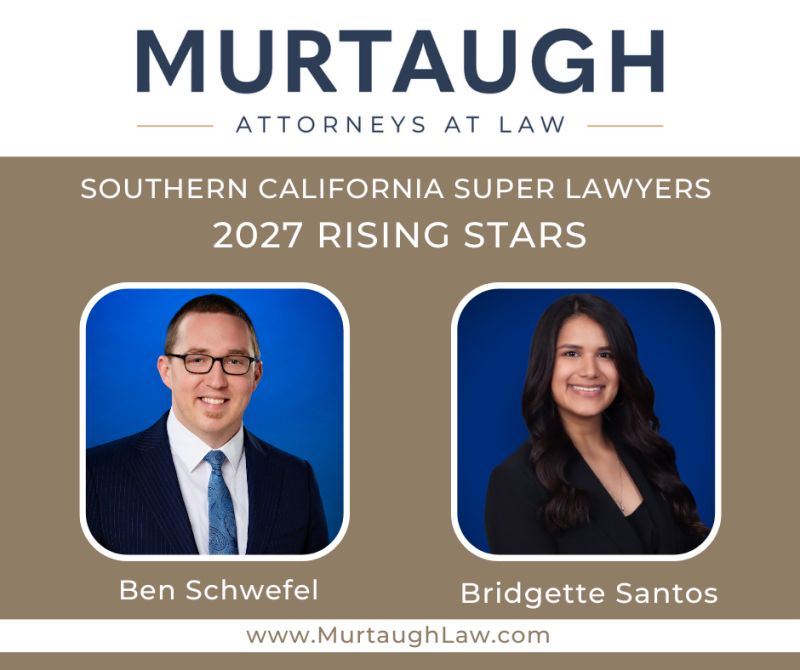 Partner Ben Schwefel and Associate Attorney Bridgette Santos, Named to the 2027 Super Lawyers Rising Stars List