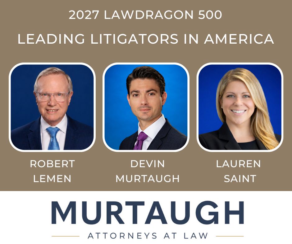 Robert Lemen, Devin Murtaugh, and Lauren Saint have been selected to the 2027 Lawdragon 500 Leading Litigators in America